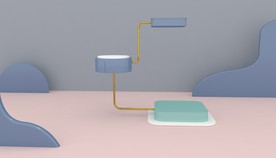 c4d模型创意清新电商展台电商