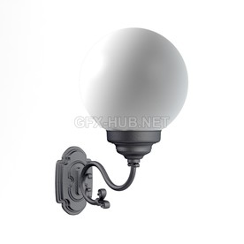 C4D模型 复古路灯