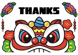 AI矢量春节狮头