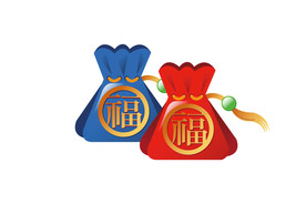 AI矢量喜庆吉祥福袋插画
