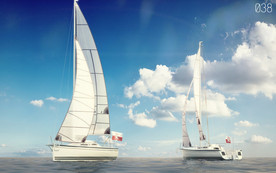 C4D模型帆船渔船