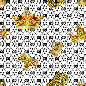 皇冠文字  棱形图案