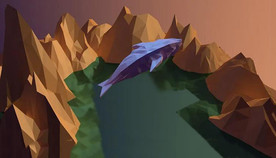 C4D模型低面体山海豚