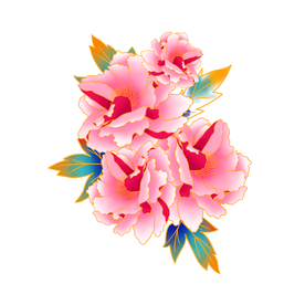 芙蓉花装饰元素