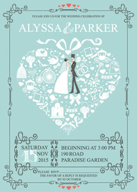 复古风格结婚邀请卡