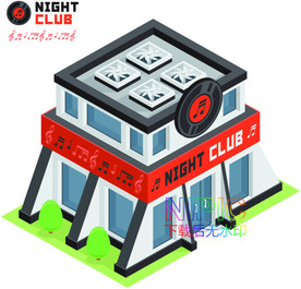 2.5d建筑eps矢量图