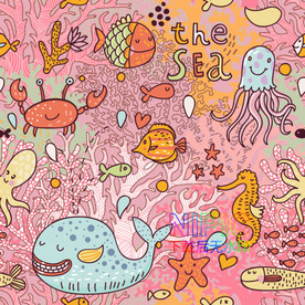 海洋动物ai模版