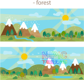 森林地形ai图形