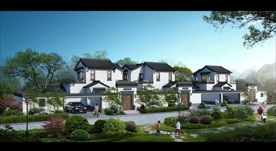 中式绿城别墅洋房住宅园林景观