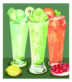 冰激凌漫画海报