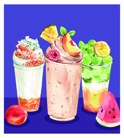 冰激凌漫画海报