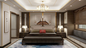 新中式卧室装修设计效果图