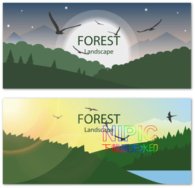 森林地形ai图片