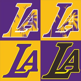 湖人官方LA衣服印花