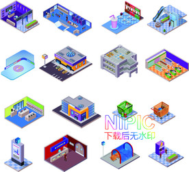 2.5d等距eps背景图