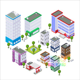 2.5d建筑ai模板下载