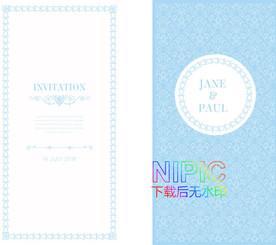 婚礼邀请函eps素材文件