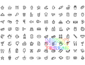 食物图标eps图形