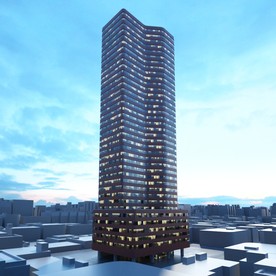 C4D模型大夏大楼建筑摩天大夏