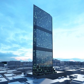 C4D模型大夏大楼建筑摩天大夏