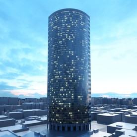 C4D模型大夏大楼建筑摩天大夏