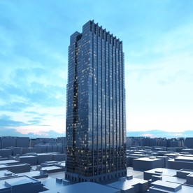 C4D模型大夏大楼建筑摩天大夏