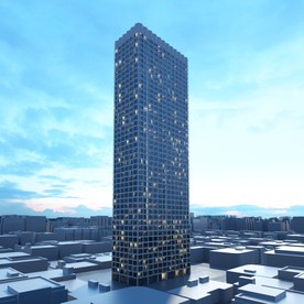 C4D模型大夏大楼建筑摩天大夏