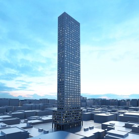 C4D模型大夏大楼建筑摩天大夏