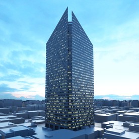 C4D模型大夏大楼建筑摩天大夏