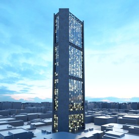 C4D模型大夏大楼建筑摩天大夏