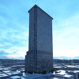 C4D模型大夏大楼建筑摩天大夏