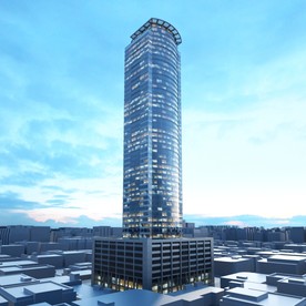 C4D模型大夏大楼建筑摩天大夏