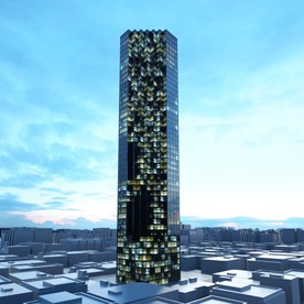 C4D模型大夏大楼建筑摩天大夏