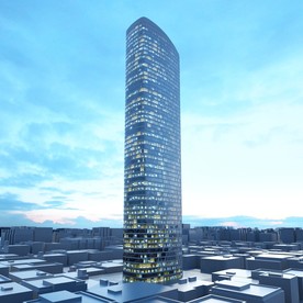 C4D模型大夏大楼建筑摩天大夏