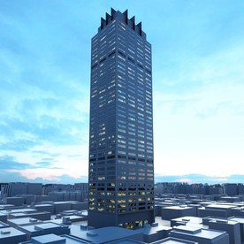 C4D模型大夏大楼建筑摩天大夏