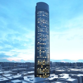 C4D模型大夏大楼建筑摩天大夏