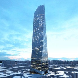 C4D模型大夏大楼建筑摩天大夏