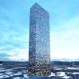 C4D模型大夏大楼建筑摩天大夏