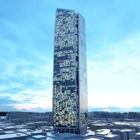 C4D模型大夏大楼建筑摩天大夏