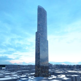 C4D模型大夏大楼建筑摩天大夏