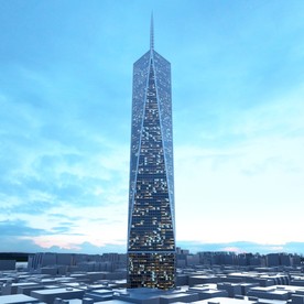 C4D模型大夏大楼建筑摩天大夏