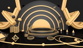 C4D模型黑金风格电商立体场景