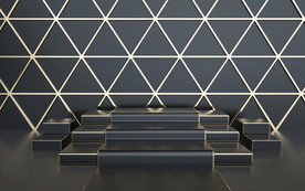 C4D模型黑金风格电商立体场景