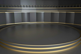 C4D模型黑金风格电商立体场景