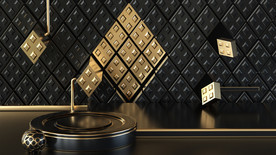 C4D模型黑金风格电商立体场景