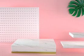 粉色几何c4d背景图片简约海报