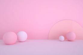 粉色几何c4d背景图片简约海报