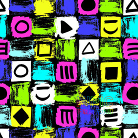 手绘印花eps背景图