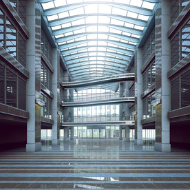 C4D 模型建筑室内大厅大堂