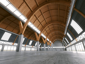 C4D 模型建筑室内大厅大堂